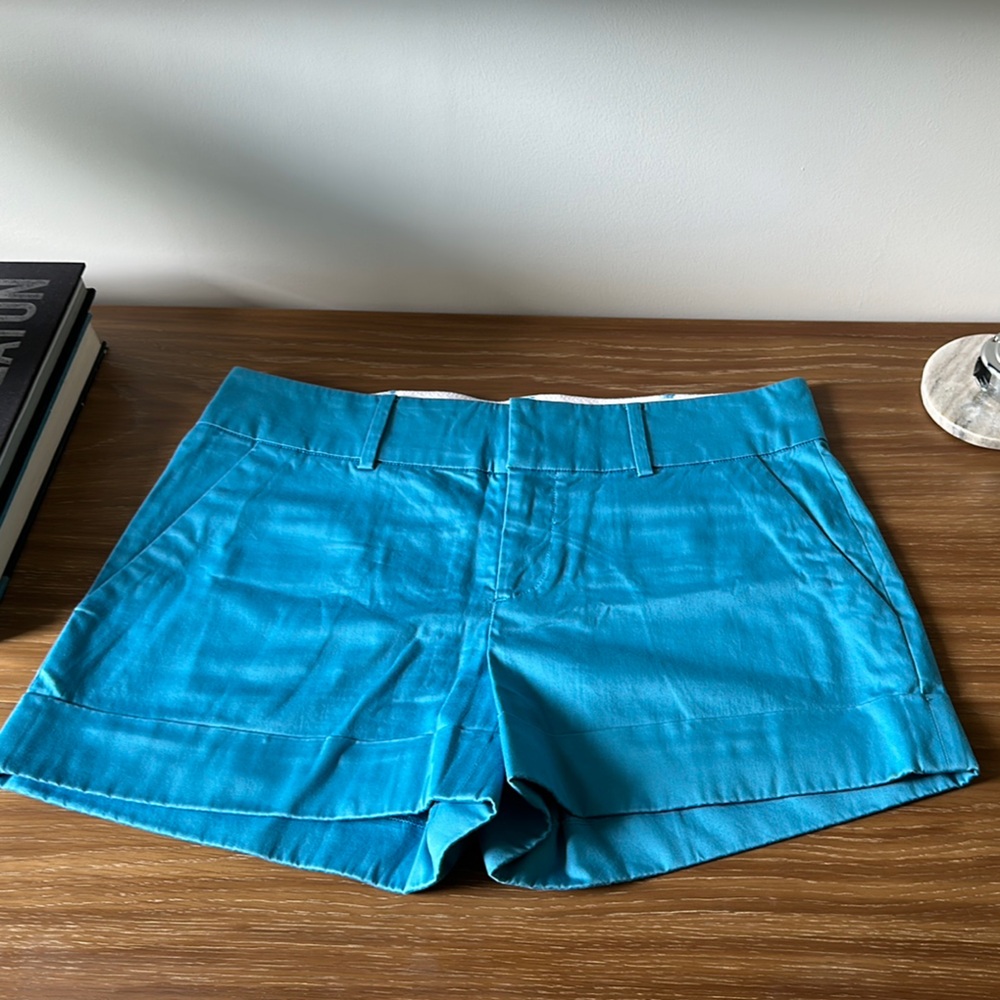 Club Monaco Blue Flat Front Shorts